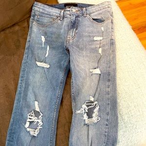 Forever 21 Mens Denim Distressed Jeans, 31 waist